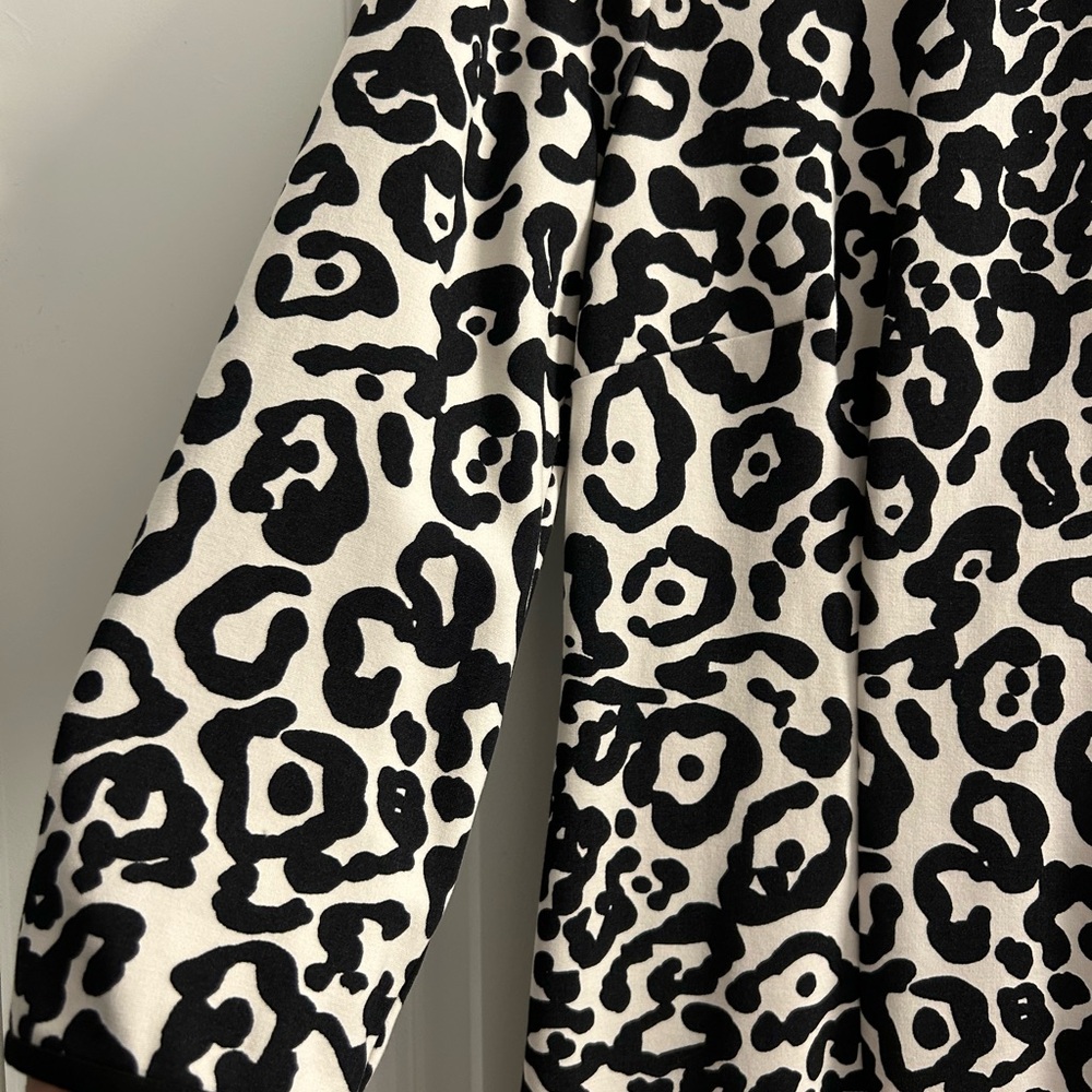 Ann Taylor 3/4 Length Sleeve Animal Print Dress Size 12 - Picture 2 of 14